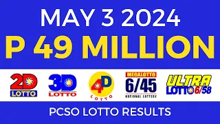Lotto Result Today 9pm May 3 2024 | Complete Details
