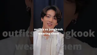outfits vs jungkook wearing them #shorts #mykpop #softytae