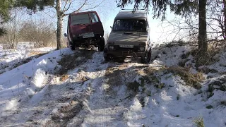 Who is more likely to drive on impassable roads? Soviet NIVA against Japanese ISUZU TROOPER off-road