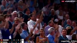Roger Federer Reactions from Around the World to INSANE 26 Shot Rally | AO 2017 | (HD)