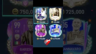 Nesta🇮🇹 Vs Maldini🇮🇹 Vs Baresi🇮🇹 Vs Cannavaro🇮🇹 #football #soccer #fifamobile