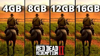 Red Dead Redemption 2 | 4gb vs 8gb vs 12gb vs 16gb | Ram Test | 2021