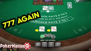 FIRST PERSON BLACK JACK TRIPLE 7s AGAIN