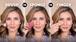 Which is the BEST foundation application method for a flawless, pore-less, skin-like finish?