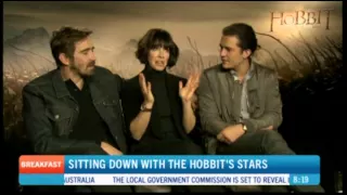 The Hobbit: BOFA Evangeline Lilly, Orlando Bloom, Lee Pace Press Interview