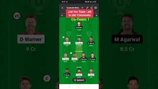 DC Vs SRH Dream11 Team Prediction | Delhi VS Hyderabad dream11 team | #ipl #dream11 #shorts #viral