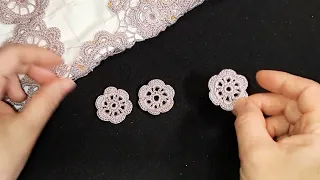 Lesson 18. Crochet. Little flower. Blouse. Ash pink dream. Irish lace.