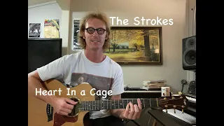 Heart In a Cage - The Strokes - Guitar Tutorial + Arrangement - Intro, Chords, Solo