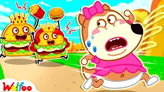 No More Snacks! Lucy Runs Away from Burger Land - Wolfoo Learns Healthy Habits for Kids🤩Kids Cartoon