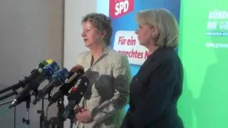 Zweite Pressekonferenz der Rot-Grünen Verhandlungskommision