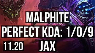 MALPHITE vs JAX (TOP) | 1/0/9 | EUW Master | v11.20