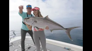 Fighting GIANT Amberjack FISH in the OCEAN (Florida Offshore Fishing)