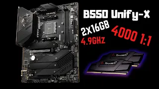 MSI B550 Unify-X Overclocks Ryzen 5 5600X Up To 4.9GHz & 32GB of RAM Up To 4000 1:1