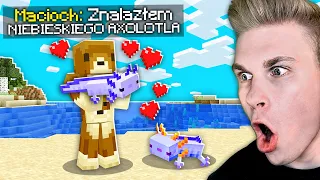 MACIOCH ZNALAZŁ NIEBIESKIEGO AXOLOTLA w Minecraft 1.17! (serio)