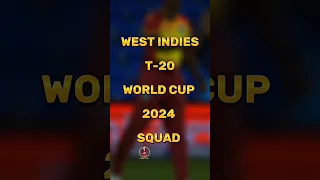 West Indies Squad For T20 WorldCup 2024 || #shorts #t20worldcup2024 #westindiescricket