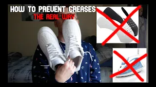 How To Prevent Creases On Your Shoes For FREE- No Crease shield or iron needed (AF1 edition)