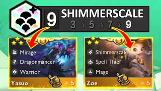 9 Shimmerscale into 3 star Yasuo and Zoe