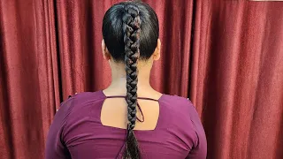 High Tight Braid Hairstyle On Oily Hair  || Sleek High Tight Braid  ||  Doorway to Beauty