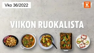 Viikon 36 ruokalista - Katso nopeat vinkit! | K-Ruoka