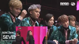 [2016 MAMA] SEVENTEEN Reaction to TWICE's perfomance