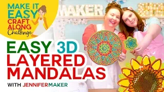 EASY 3D Layered Mandala Tutorial - Free Designs Great for Beginners