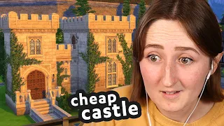 can i build a CASTLE as a starter home in the sims?