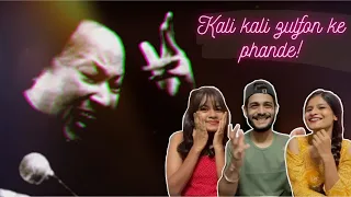 Kali Kali Zulfon Ke Phande Na Dalo - Ustad Nusrat Fateh Ali Khan | indian Reactions!!!!