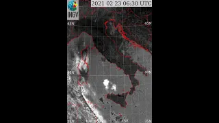 Etna, 22 febbraio 2021 – L’eruzione vista dal satellite (2)