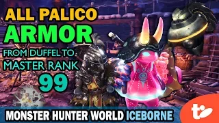 All Palico Armor & Weapons Through Master Rank 99 | Monster Hunter World Iceborne