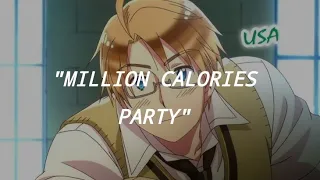 Hetalia: World stars | "MILLION CALORIES PARTY" (русские субтитры + ромадзи)