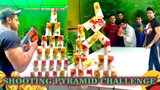 Gun shooting Pyramid challenge 🔫 🔫🔫 🔫 #funny #money #prize #gaming #gameplay #cash