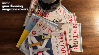 Magazine Tracing Covers & Gum Chewing | ASMR/Whisper