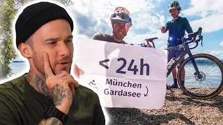 360km in 24H von München zum Gardasee mit GRAVEL BIKE!SCHAFFEN DIE DAS? | Fabio Schäfer reagiert