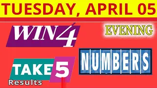 TAKE5, WIN4, NUMBERS, EVENING Lottery drawing for April 5, 2022.