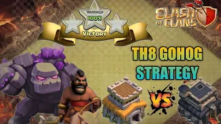 TH8 VS TH9 3 STAR | TH8 GOHOG ATTACK STRATEGY FOR WAR 2021