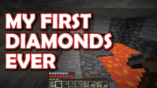 MINECRAFT FIRST PLAYTHROUGH: First time seeing diamonds in Minecraft!! ZXMany Minecraft playthrough