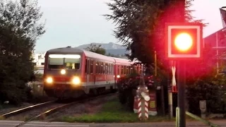 Bad Empfing [stillgelegter Bahnhof und zur Zeit davor] mit VT 628 der Südostbayernbahn