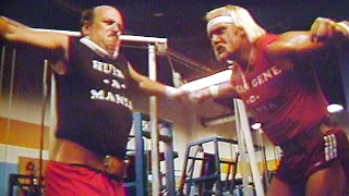 "Mean" Gene Okerlund trains with Hulk Hogan