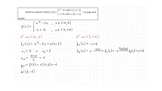 [3.55/s.84/ZR2.3OE] Naszkicuj wykres funkcji f(x) i na jego podstawie: a) wyznacz przedziały