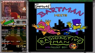 #173: The Simpsons: Bartman Meets Radioactive Man Speedrun in 18:17! | The AVGN Trials of JSR