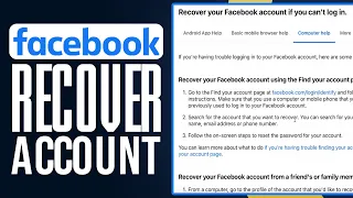 How To Recover Facebook Account (2024 Update) Quick & Easy Guide