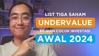 TIGA SAHAM UNDERVALUE PILIHAN UNTUK TAHUN 2024