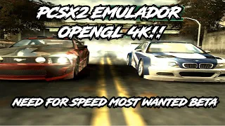 PCSX2 1.7.0 | NFS Most Wanted Beta | OpenGl 4K