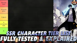 [Solo Leveling: Arise] - SSR Character TESTED tier list! These are the best to worst units!