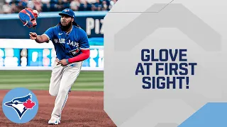 Vladdy throws his glove to record the out!