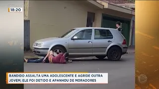 Bandido apanha de moradores após assaltar e agredir jovem em Ribeirão Preto