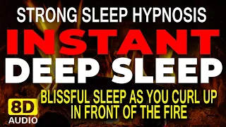 (VERY STRONG) Sleep Hypnosis For Deep Sleep, Fall Asleep Fast | Dark Screen