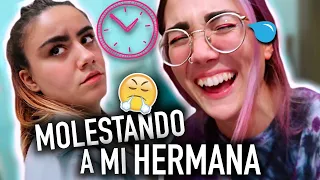 24 HORAS MOLESTANDO a mi HERMANA *cómo SE ENFADA!! 😂 | Carla Laubalo