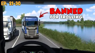 NOOBS on the road - Ep. 21-30 - Best moments | Funny moments - ETS2 Multiplayer