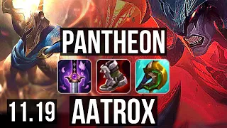PANTHEON vs AATROX (TOP) | 2.2M mastery, 1800+ games, 8/3/7 | EUW Master | v11.19